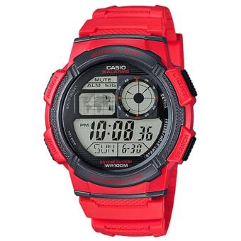 Casio Jam Tangan Pria AE-1000W-4AVDF - Merah - Karet  