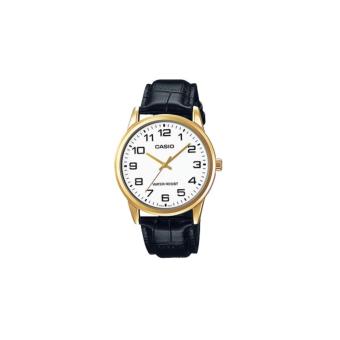 Casio-MTP-V001GL-7B-Men-039-s-Gold-Tone-Leather-Band-Easy-Reader-White-Dial-Watch  