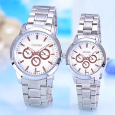 ... Stainless steel band. Source · Cenozo - Jam Tangan Pria & Wanita - Body Silver - White / Rose Dial -