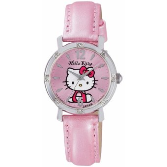 [Citizen Queue and Queue] CITIZEN Q & Q Watch Hello Kitty Analog Leather Belt Made in Japan Pink 0003N001 Women's - intl  