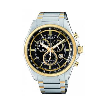 Citizen Watch Eco-Drive Chronograph Multicolored Stainless-Steel Case Two-Tone-Stainless-Steel Bracelet Mens Japan NWT + Warranty AT2134-82E  