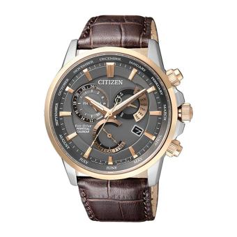 Citizen Watch Eco-Drive PERPETUAL CALENDAR Brown Stainless-Steel Case Leather Strap Mens Japan NWT + Warranty BL8148-11H  