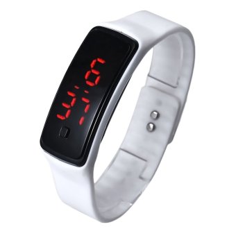 Cocotina Unisex jam tangan LED Digital sangat tipis - putih  