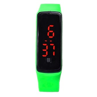 Cocotina Unisex Ultra Thin Digital LED Wrist Watches - Light Green  