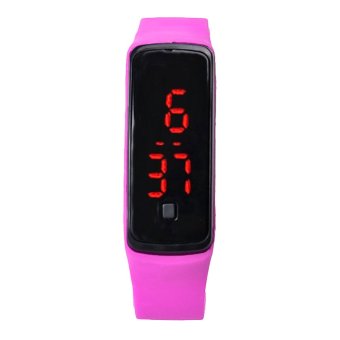 Cocotina Unisex Ultra Thin Digital LED Wrist Watches - Rose Red  