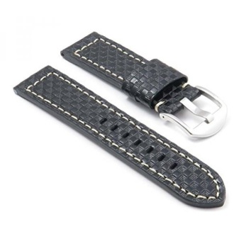 DASSARI Azure Check Embossed Leather Watch Band for panerai - intl  