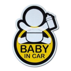 Decal Sticker Mobil Baby in Car Milk (kuning)