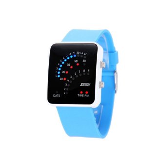 DHS SKMEI Couple Touch LED Fashion Watch (Light Blue)  