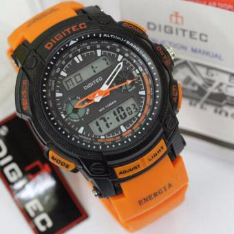 Digitec Jam Tangan Sport Energia Dual Time Pria - Orange  