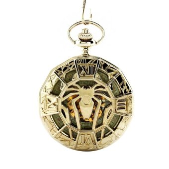 equipn Man Retro Spider Mechanical Pocket Watch (Yellow) - intl  