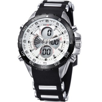 Famous Brand WEIDE Sport Watch 3ATM Digital Waterproof Silicone Strap Men Quartz Fashion Men's Casual Wristwatch 1103 - intl  