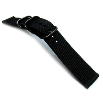 Fashion Canvas 20MM Wrist Watch Band Strap BK - intl  