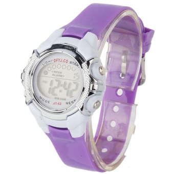 Fashion Children Digital LED Quartz Alarm Date Sports Wrist Watch PP - intl  