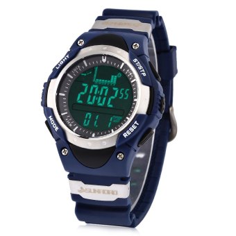 Fashion LED Digital Fishing Barometer Watch with Altimeter Thermometer Date and Rubber Watchband (BLUE)  