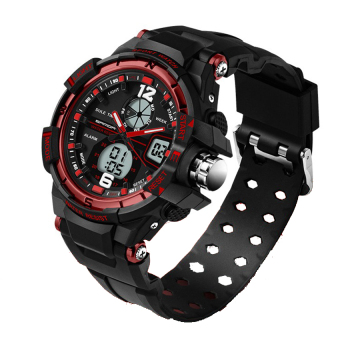 Fashion Watch Men G Style Waterproof LED Sports Military Watches Shock Men's Analog Quartz Digital Watch(Red)  