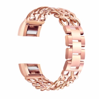 For Fitbit Charge 2 Bands/Fitbit Charge 2 HR,Metal Replacement Bands/Assesories/Strap/Accessories for Fitbit Charge 2 Heart Rate Fitness Wristbands Rose Gold - intl  