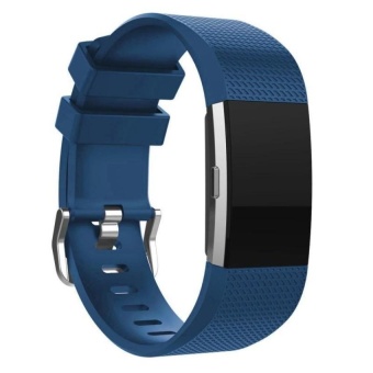 For fitbit charge 2 bracelet wristband For Fitbit charge 2 SoftSilicone Strap Accessories watchbands Blue S Size - intl  