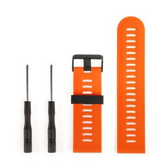 For Garmin Fenix 5X Soft Silicone Watch Band Replacement Watch Strap With Tools Orange - intl  