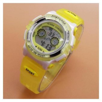 Fortuner - FRJ310NY5 - Jam Tangan Anak Wanita - Karet - ( Kuning )  