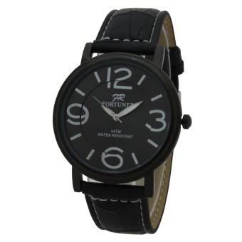 Fortuner Mens Casual Watches - Hitam - Kulit - FR 1385M FB  
