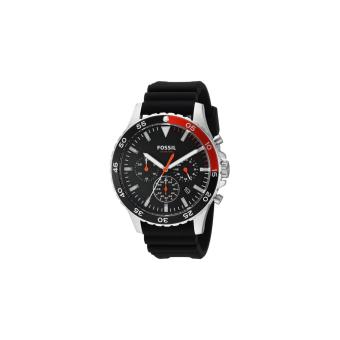 Fossil Crewmaster Men's Sport Chronograph Black Silicone Watch, CH 3057  