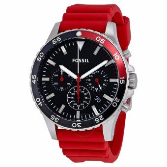 Fossil Crewmaster Sport Chronograph Red Silicon Watch, CH 3056  