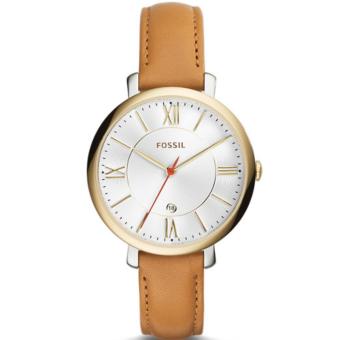 Fossil Jam Tangan Wanita Fossil ES3737 Jacqueline Tan Leather Watch  