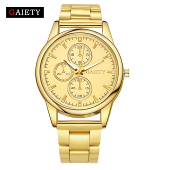 GAIETY G109 Women Fashion Chain Analog Quartz Round Wrist Watch Watches Gold - intl  