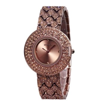 gasfun Qin Wei female diamond bracelet watches luxury Diamond Watch Ladies high-end fashion wholesale cheap watches female (Brown) - intl  