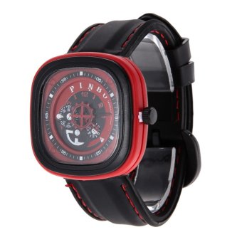 Gear Strap Military Sports Business Square Head men watch Red - Intl  
