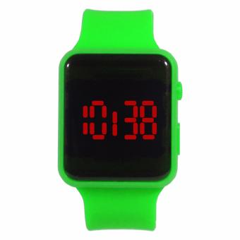 Generic - Jam tangan LED persegi digital - green  