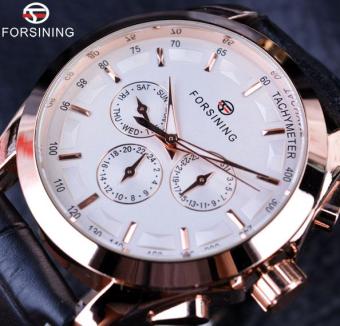 Genuine Leather Golden Men Luxury Brand Automatic Mechanical Watches - intl  