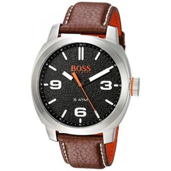 GPL/ Movado Group Inc - dba Hugo Boss Mens CAPE TOWN Quartz Stainless Steel and Leather Casual Watch, Color:Brown (Model: 1513408)/ship from USA - intl  