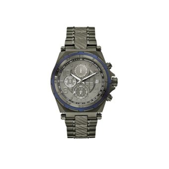 Guess W0243G3 Chronograph - Jam Tangan Pria - Grey - Stainless Steel  