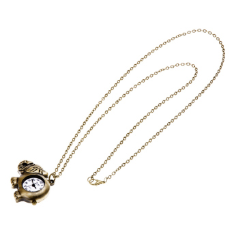 HDL Elephant Shape Quartz Necklace Pocket Watch - Intl  