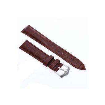 HDL Generic 18mm Unisex Genuine Leather Watch Band Strap Bracelet Dark Brown Fashion - Intl  