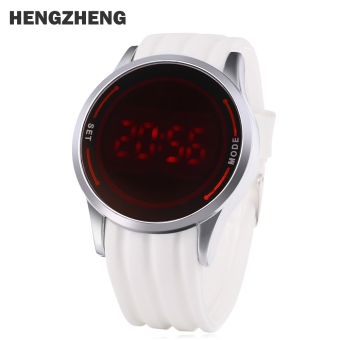 HENGZHENG HZ2007 Unisex LED Digital Watch Touch Screen Calendar Chronograph Wristwatch (WHITE)  