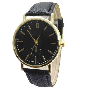 HKS Leather Woman Analog Quartz Wrist Watches Black  