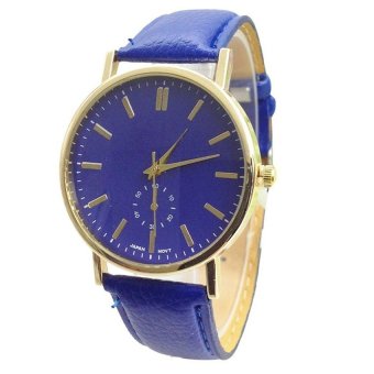 HKS Leather Woman Analog Quartz Wrist Watches Blue  