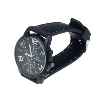 HKS New Mens Stainless Steel Luxury Sport Analog Quartz Clock Wrist Watch White  