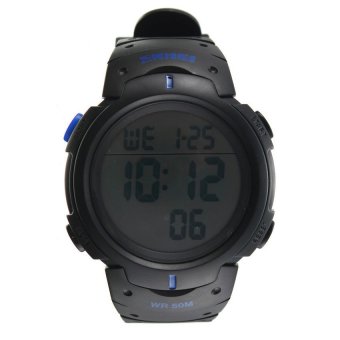 HKS SKMEI Waterproof LED Light Digital Date Alarm LCD Wrist Watch Men Women Sports  