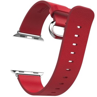 Hoco Luxurious Band Genuine Leather Watchband for Apple Watch 38mm (RED)  