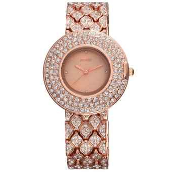 hogakeji Qin Wei female diamond bracelet watches luxury Diamond Watch Ladies high-end fashion wholesale cheap watches female (Gold) - intl  