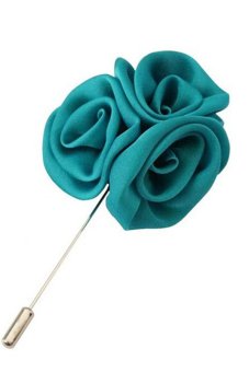 HomeGarden Men Brooch Pin Lapel Silk Rose Flower Daisy (Blue)  