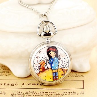 hooful Womens Pocket Watch Necklace New Reloj De Bolsillo Dress Steampunk Wholesale Dropship High Quality - intl  