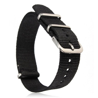 HUADE Universal 18mm Durable Mens Military Nylon Wrist Watch Band Strap 260mm 30# - intl  