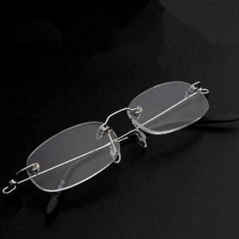 Men Women Rimless Metal Temples Oval Clear Lens READING GLASSES READERS +3.50
