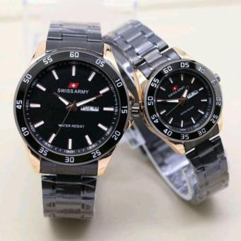 Swiss Army SA9404M New Limited Edition - Jam Tangan Couple -Stainlesstell Strap