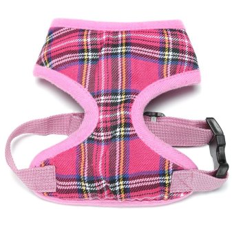 Toprank Adjustable Pet Dog Soft Mesh Mesh Padded Dog Walking Collar Strap Vest Harness ( Pink Size XS )