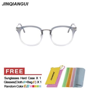 JINQIANGUI Glasses Frame Women Square Plastic Eyewear Grey Color Frame Brand Designer Spectacle Frames for Nearsighted Glasses - intl
